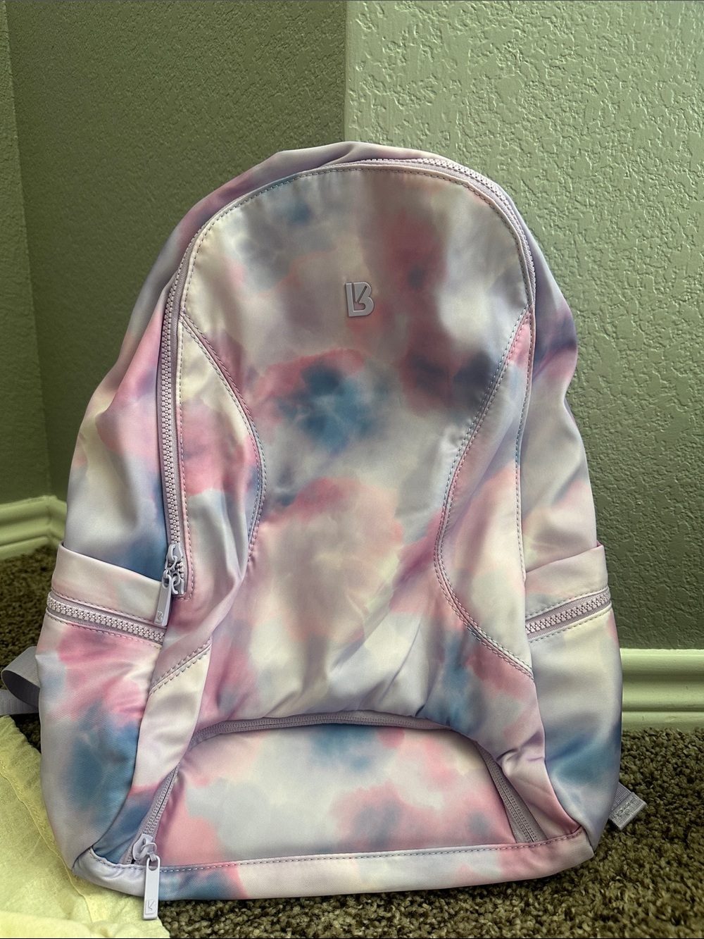 BuffBunny Pastel Tie-Dye Backpack in Pink and Blue